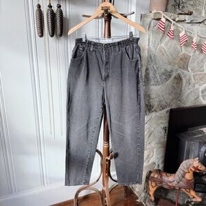 Vintage 90s Lee Black High Waisted Tapered Denim Jeans